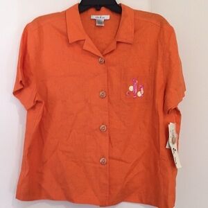 *NWT* Button Down Short Sleeve Top